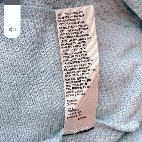 We The Free by Free People Blue Santa Clara V-neck Thermal Shirt. Size Small. - Picture 15 of 15